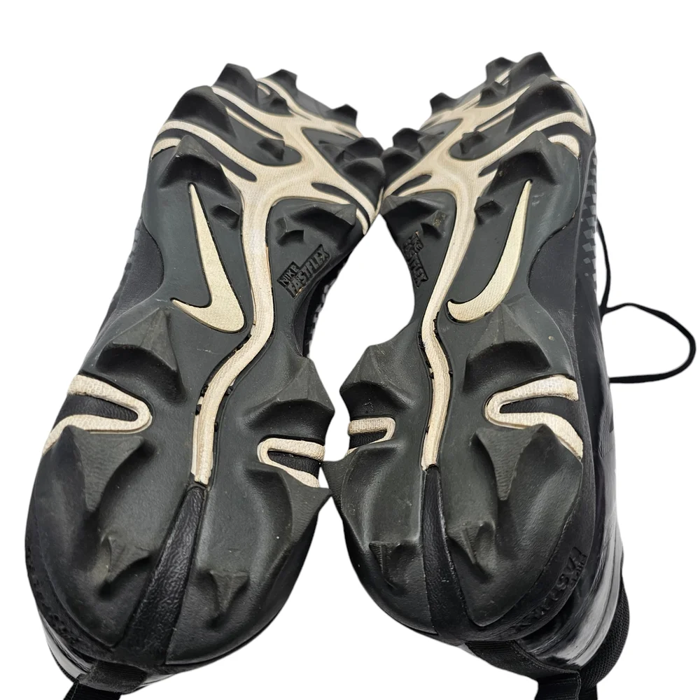 Nike Alpha Fastflex Black and White High-Top Athletic Cleats‎